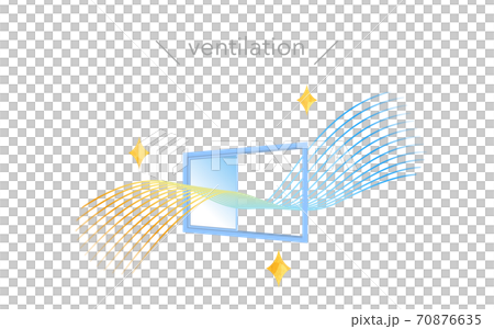 窗戶通風的插圖，流線型的彩色漸變風 70876635