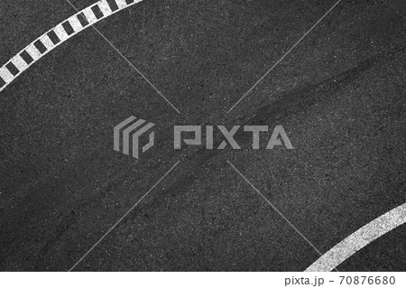 Aerial view motor race track circuit motor racing track. Race track curve road 70876680