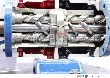crack or failure in screw pump for industrial equipment crack or failure in screw pump for industrial equipment 70876756