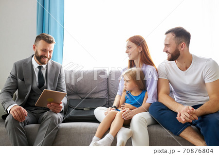 professional psychologist support young married family with daughter 70876804