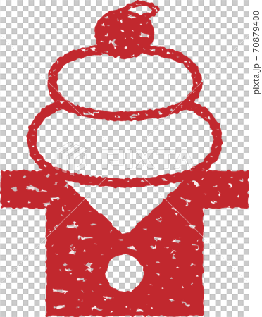 鏡餅のイラスト （スタンプver.） 70879400