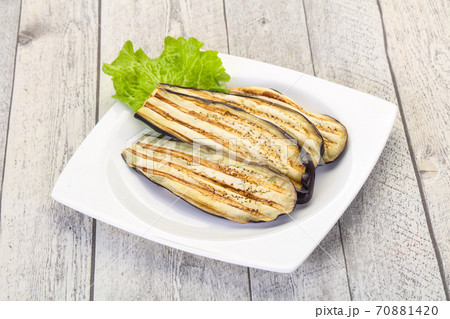 Grilled eggplant in the bowl 70881420