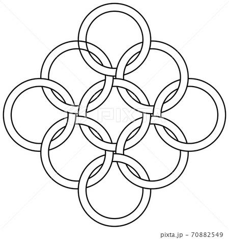 Logo Pattern Of Interlocking Rings Chainmail のイラスト素材