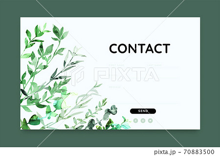 Website contact form template with floral elements 70883500