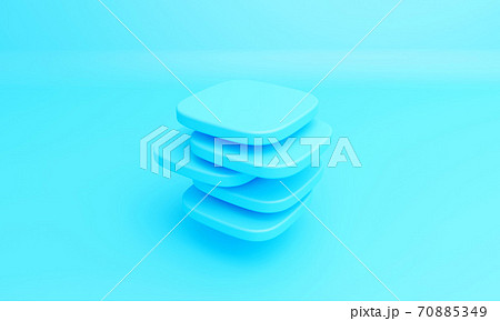 青の板の重なり3dcg背景画像のイラスト素材