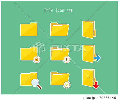 フォルダのベクターイラスト 書類ファイルアイコンのイラスト素材