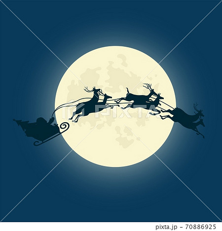 Silhouette illustration of Santa Silhouette illustration of Santa 70886925