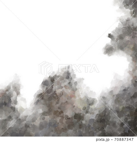 グラフィック 素材 煙 雷雲 山 嵐 のイラスト素材