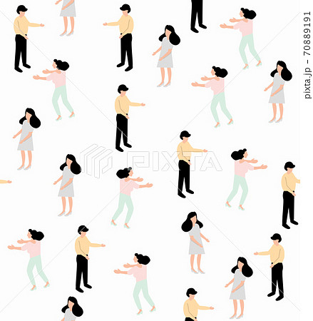 man and woman people Seamless pattern 70889191