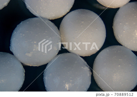 Sodium alginate (soft focus and have Grain/Noise ) is a cell wall component of marine brown algae under the microscope for education in Laboratory. 70889512