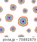 Seamless pattern rainbow flowers on white background, vector eps 10 70892870