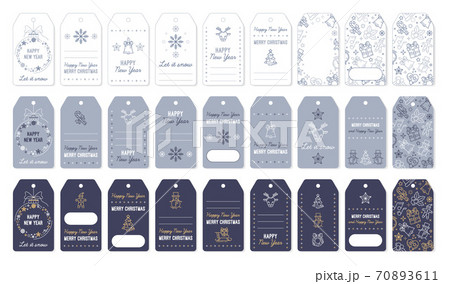 Christmas tags and labels for new year gifts set Christmas tags and labels for new year gifts set 70893611
