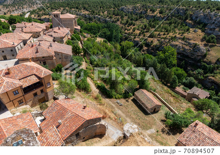 Medieval village of Calatanazor in Soria, Castilla y Leon, Spain. 70894507