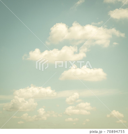 Vintage color style of blurred natural sky with soft clouds 70894755