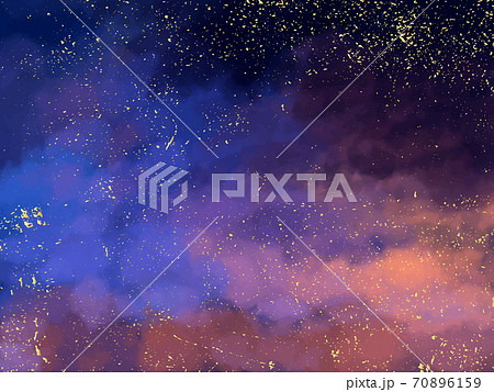 Magic night dark blue sky with sparkling stars.Golden scattered dust. Navy classic blue color. Vector Magic night dark blue sky with sparkling stars.Golden scattered dust. Navy classic blue color. Vector 70896159