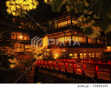 【群馬県】四万温泉の夜景 70896385