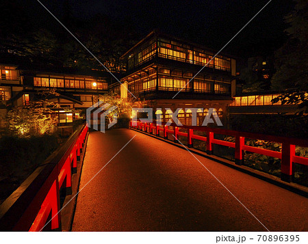 【群馬県】四万温泉の夜景 70896395