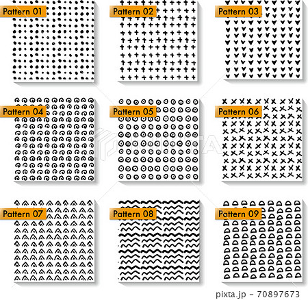 フリーハンドのパターンのベクター素材のイラスト素材