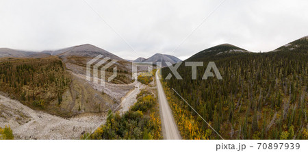 Aerial View of Scenic Road in Canadian Nature Aerial View of Scenic Road in Canadian Nature 70897939