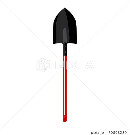 Fire shovel isolated on white background. Flat design 70898289