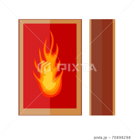 Matchbox stick isolated on white background. Matchbook in flat design. 70898298