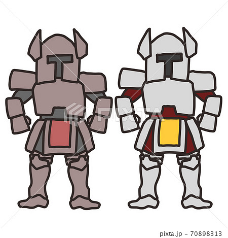 鎧の騎士のキャラクターイラストのイラスト素材 7013