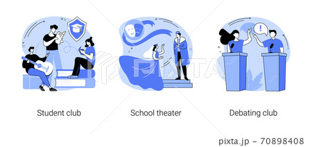 After-school activity abstract concept vector illustrations. After-school activity abstract concept vector illustrations. 70898408