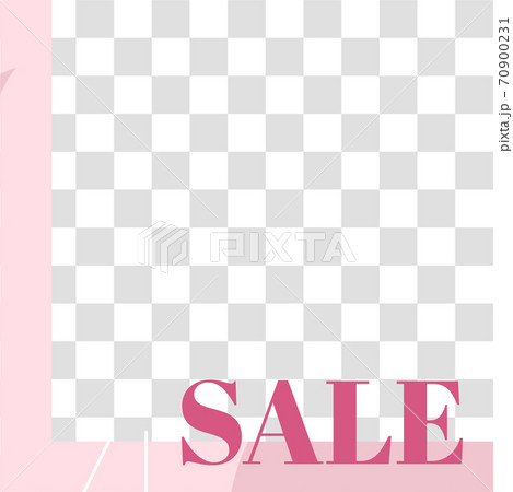Pink floral post. Cute abstract sale social media post template Pink floral post. Cute abstract sale social media post template 70900231