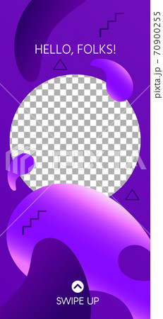 Fluid shapes story. Abstract swipe up social media story template Fluid shapes story. Abstract swipe up social media story template 70900255