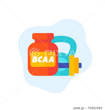 bcaa, gym supplements icon, vector 70902085