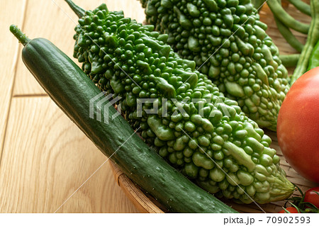 夏野菜の盛り合わせ 収穫 (7月) 家庭菜園 夏野菜の盛り合わせ 収穫 (7月) 家庭菜園 70902593