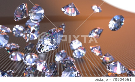 ダイヤモンドの3DイラストCG ダイヤモンドの3DイラストCG 70904661