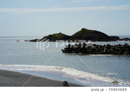 八森の砂浜の風景1 八森の砂浜の風景1 70904889