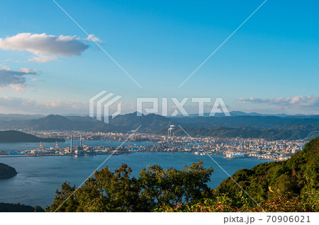 夕暮れの周南工場夜景夜の煌めき 70906021