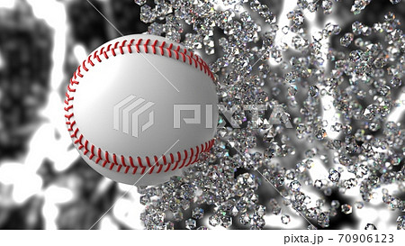 野球のボールの3dイラスト画像のイラスト素材