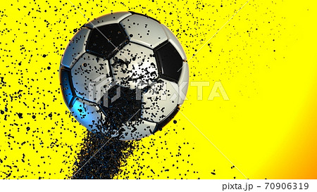 サッカーボールの3dイラストのイラスト素材