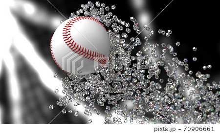 野球のボールの3dイラストのイラスト素材