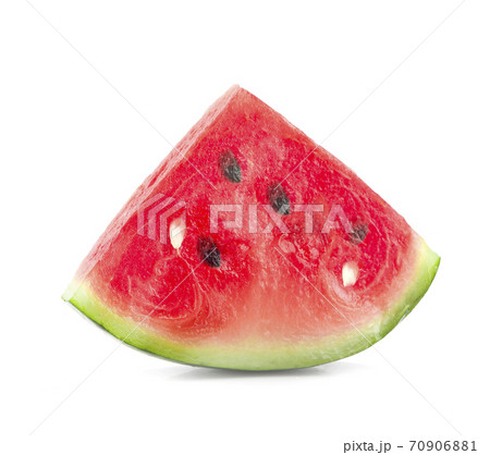 closeup of some pieces of refreshing watermelon an isolated on a white background closeup of some pieces of refreshing watermelon an isolated on a white background 70906881