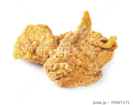 Fried chicken an isolated on white background. 70907175