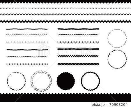 波浪線波黑 插圖素材 圖庫