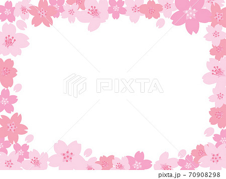 春に満開に咲いた桜のフレーム 70908298