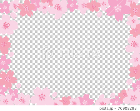 春に満開に咲いた桜のフレーム 70908298