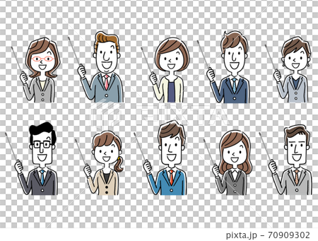 插圖素材:西裝,商務,套裝,解釋,演示文稿中的男人和女人 插圖素材:西裝,商務,套裝,解釋,演示文稿中的男人和女人 70909302