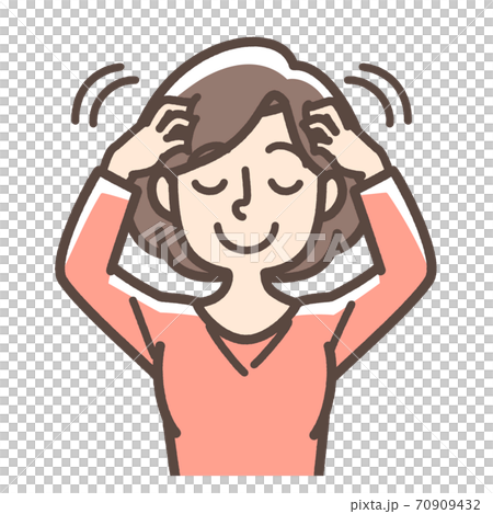 Scalp massage women 70909432