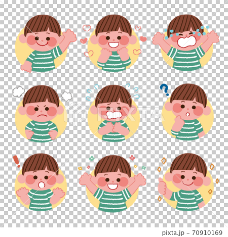 Children with various facial expressions Children with various facial expressions 70910169