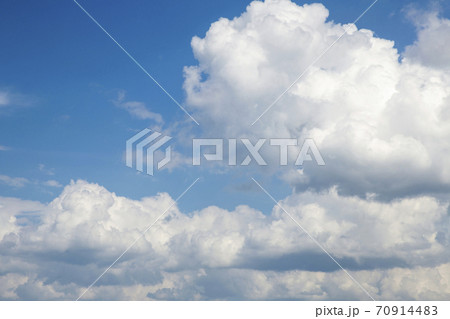 blue sky with white clouds background in summer day 70914483
