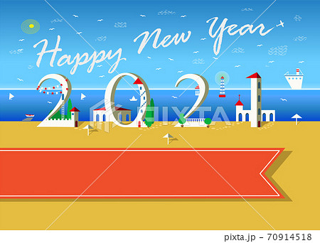 Happy New Year 2021 Summer Beach Happy New Year 2021 Summer Beach 70914518