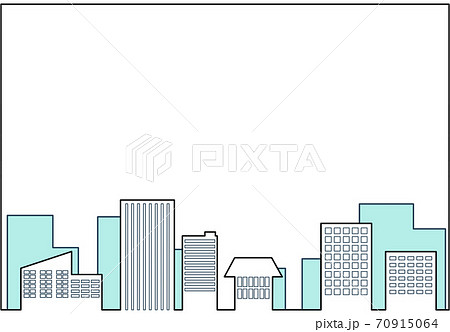 街並み 背景素材 フレーム シンプルのイラスト素材 [70915064] - PIXTA