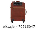 Suitcase leather with long handle, back view 70916047