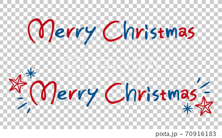 Handwritten Fashionable Merry Christmas Logo Stock Illustration